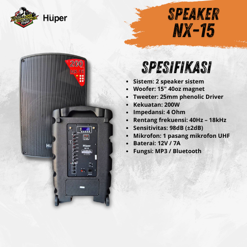 NX-15 SPEAKER PORTABLE BARCLAY HUPER