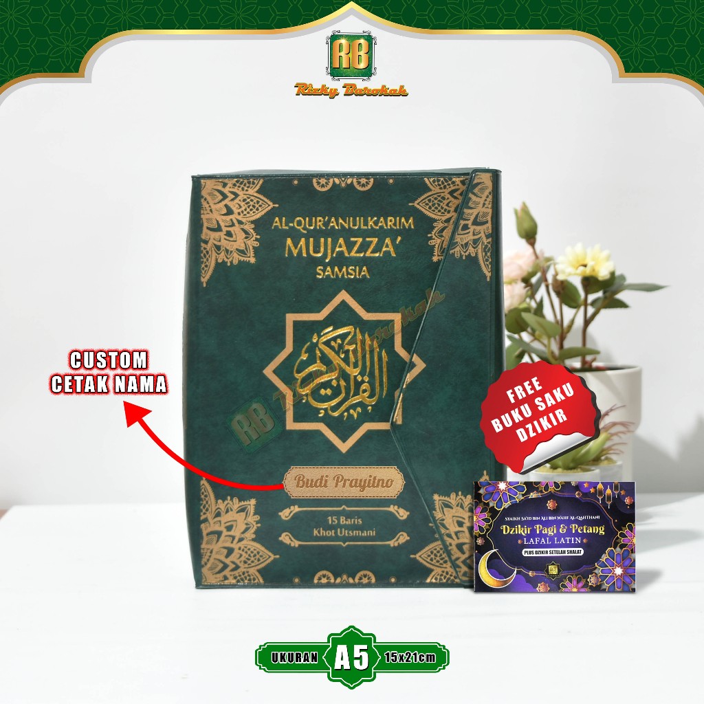 Rizky Barokah - Al Quran Samsia Per Juz Cover Kalep Ukuran A5 Tanpa Terjemah Lengkap 30 Juz Terpisah