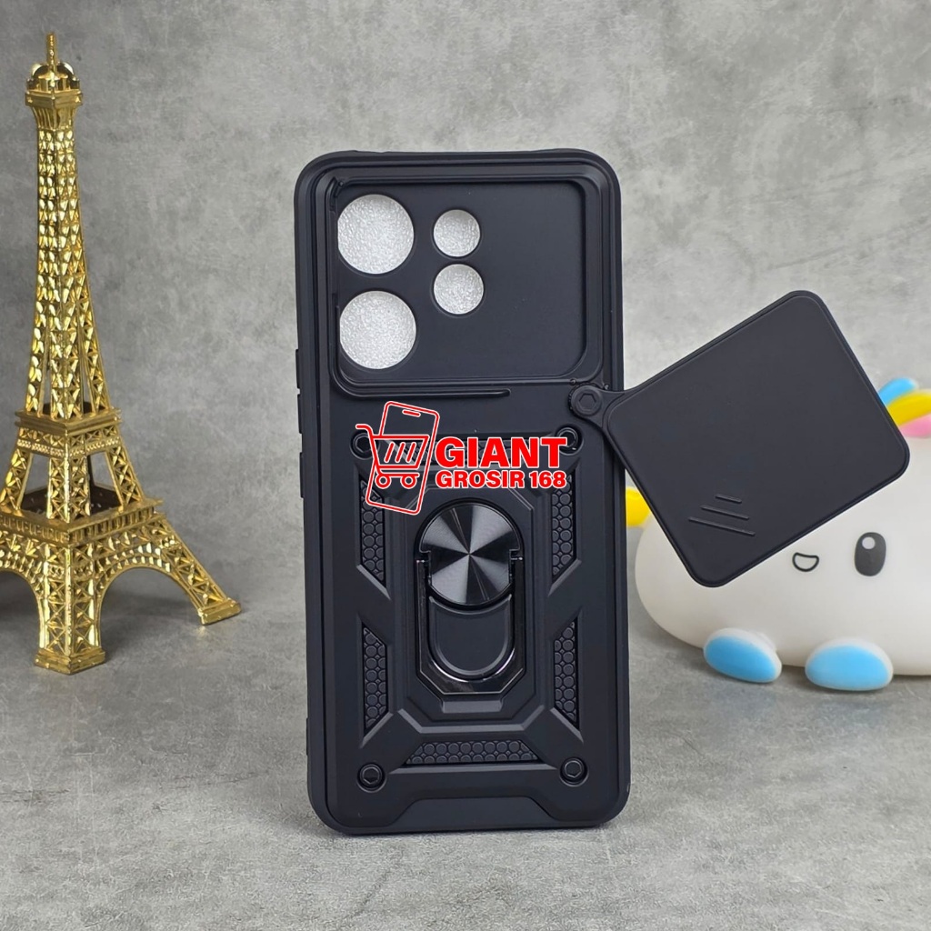 Vivo V60 Vivo V60 Lite Case Robot Black slide Protect Kamera Case Vivo V60 Vivo V60 Lite