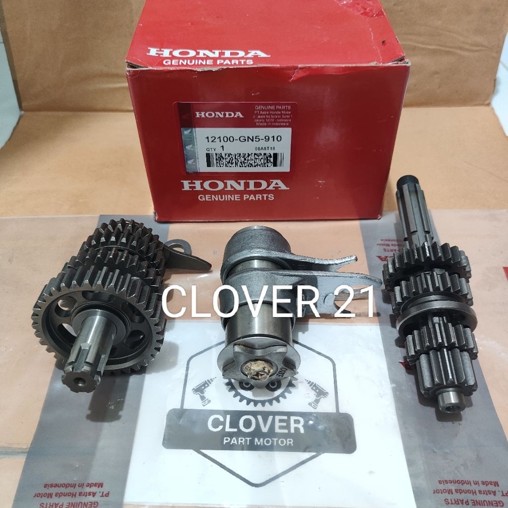 Gir Gear Mesin GN5 Gigi Rasio Susun + Garpu Capit Udang Honda Supra x Grand Astrea prima star  Origi