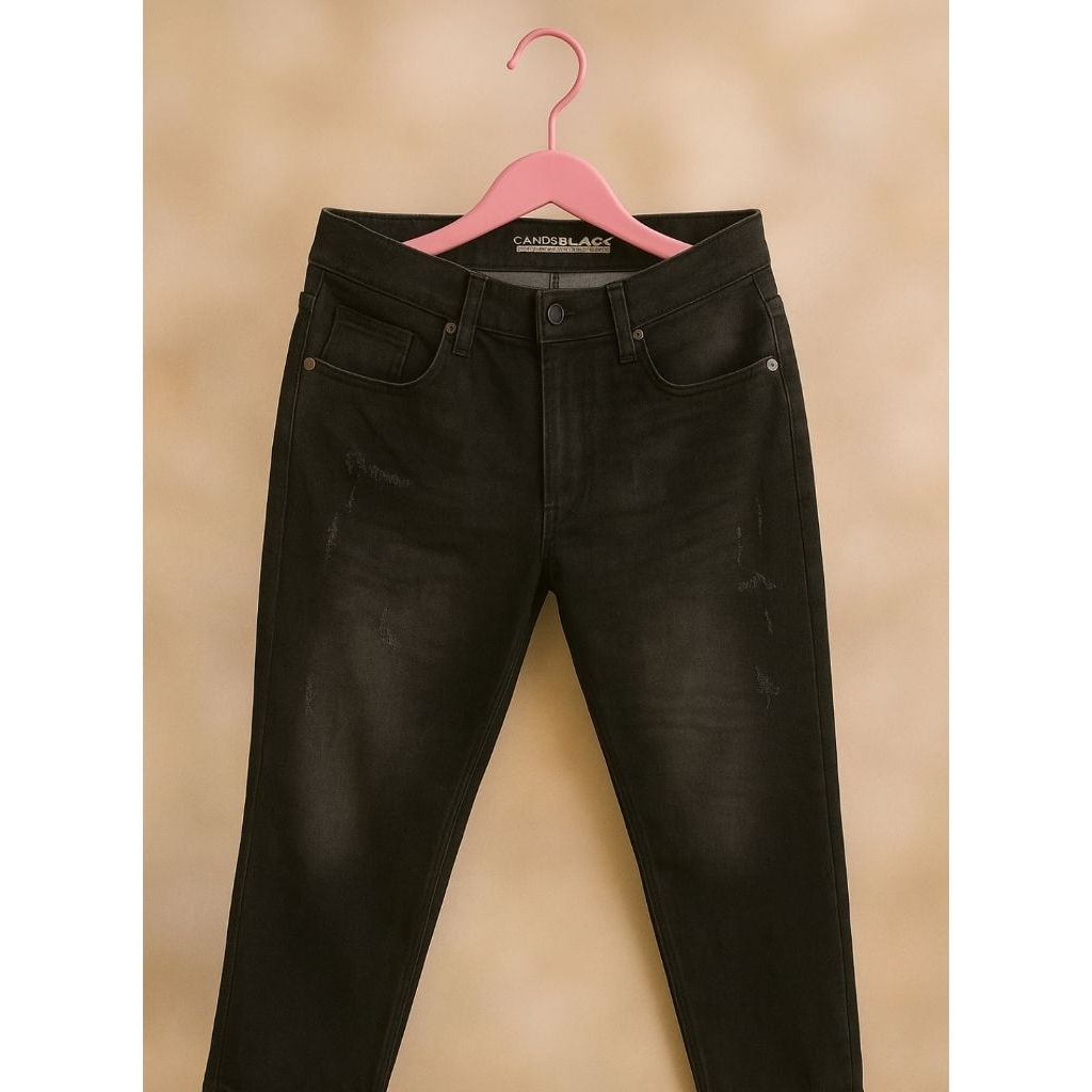 Celana Jeans Baggy Washed Hitam