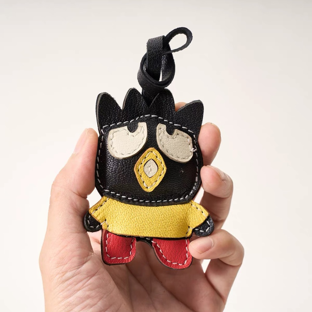 Bag Charm-Black Series (bahan kulit asli)