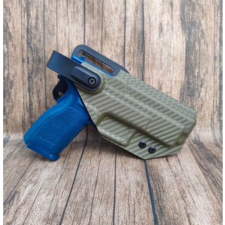Holster HS9 Level 2 Speedlock USA HS Polri OWB Hijau Carbon