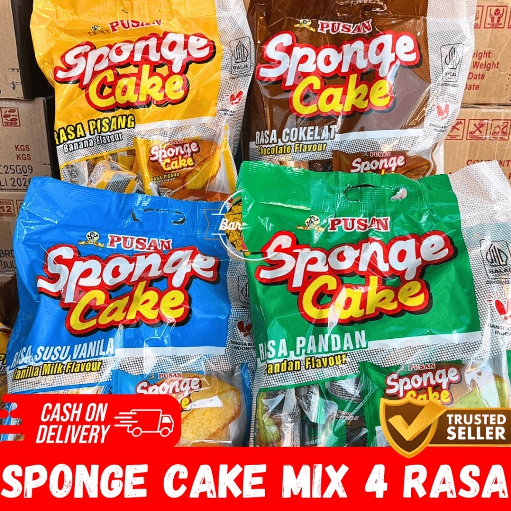 Snack Kue Bolu Gulung Krim / Keik Pusan Swiss Roll Strawberry, Mocha, Coklat, Brikek Blackforest, Ke