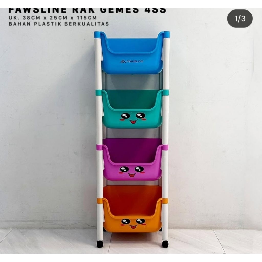 Rak 4 susun Plastik FAWSLINE tebal PONTIANAK