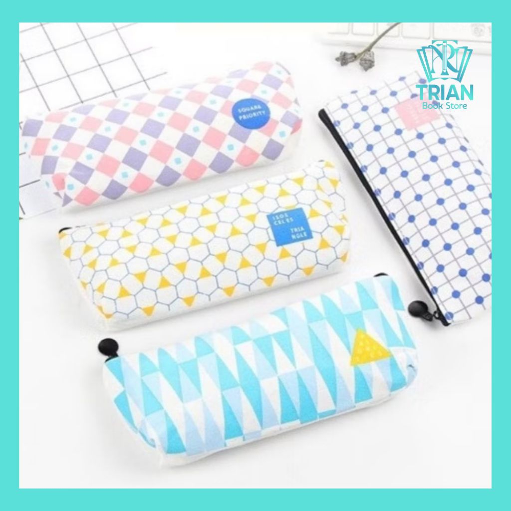 TEMPAT PENSIL PENCIL CASE KOTAK WADAH ALAT TULIS SEKOLAH KULIAH KANTOR UNIK AESTHETIC LUCU