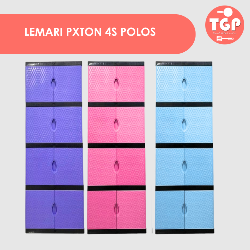 LEMARI PAKAIAN PLASTIK DIAMOND PXTON 4 SUSUN POLOS LEMARI PLASTIK SUSUN - WARNA RANDOM