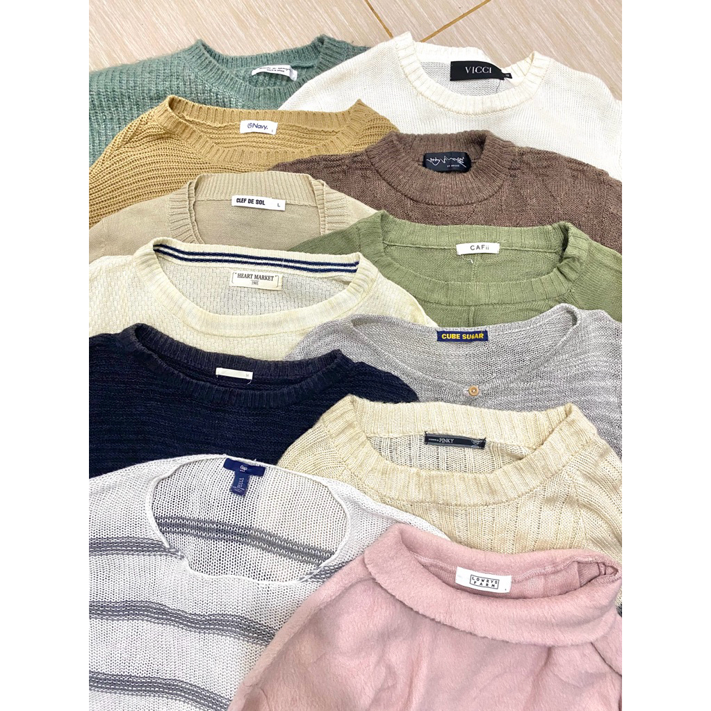 KATALOG 3 - KNITWEAR SWEATER CARDIGAN PREMIUM BRANDED MURAH (UNIQLO, H&M, One way, Global Work, GU g