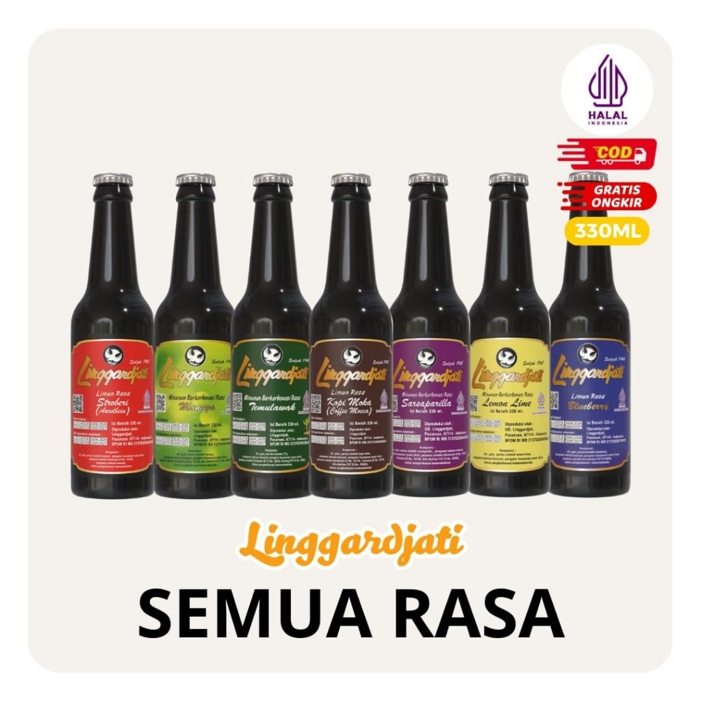 Limun Linggardjati Aneka Rasa 330ml | Linggar jati Halal Termurah