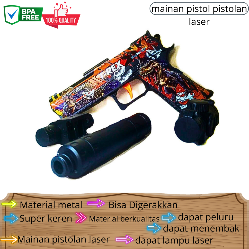 Mainan Pistol Anak Water Gel 250 Peluru Gratis