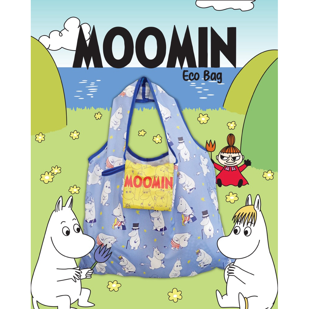 MOOMIN ECO BAG SHOPPING BAG TAS BELANJA LIPAT LUCU