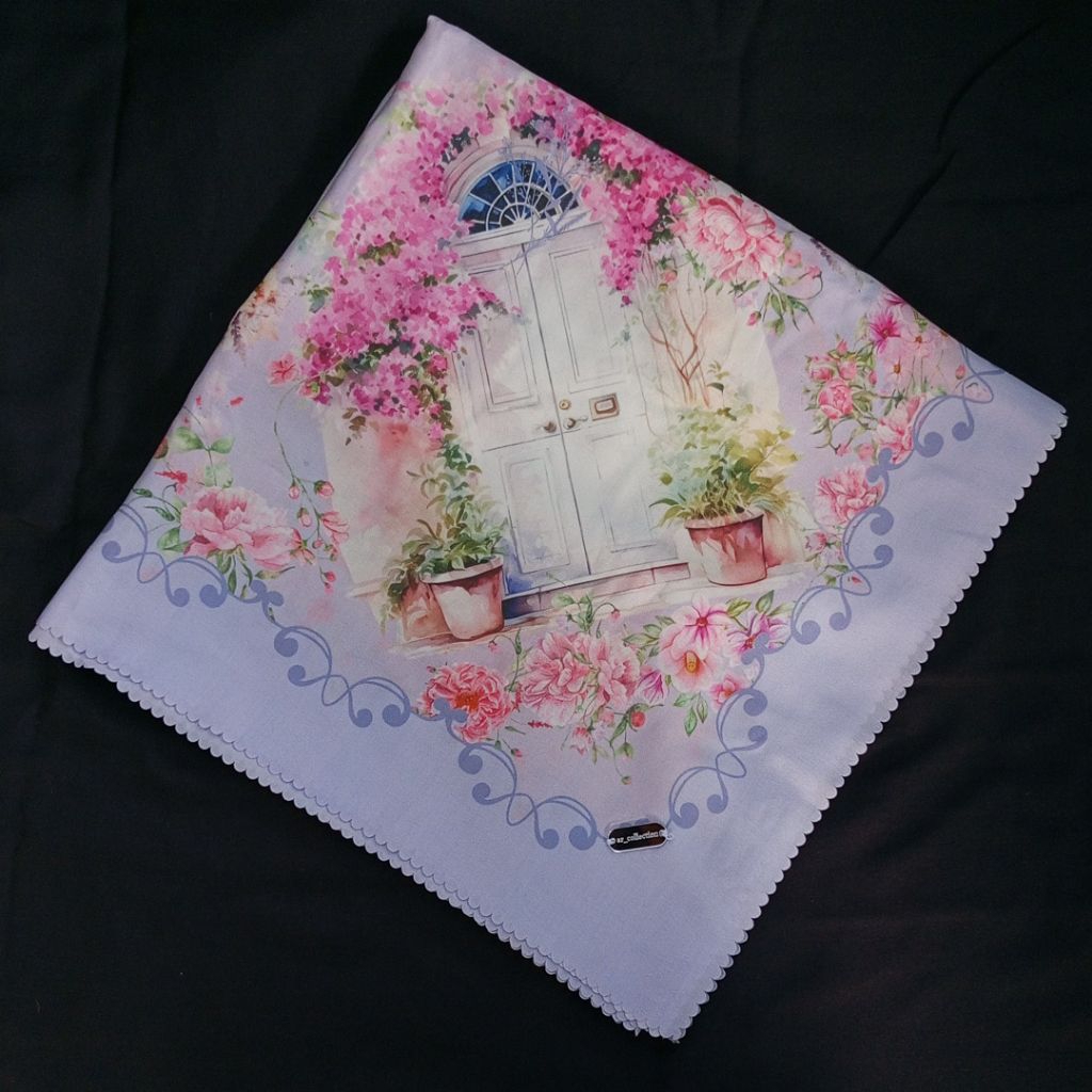 Hijab Motif Voal Premium Segi Empat 130 x 130cm / Jilbab Motif