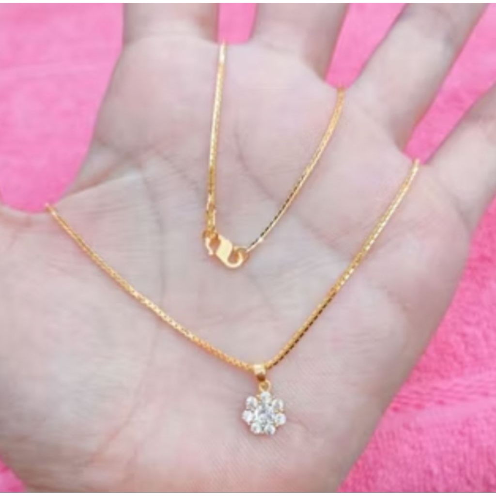 kalung wanita style santa free liontin mawar titanium aksesoris wanita Korea aksesoris xuping lapis 