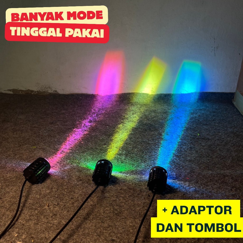 Lampu Led Laser Sound Miniatur Tinggal Pakai Lengkap Satu Set