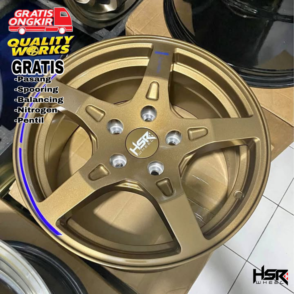 HSR Wheel Pente Ring 16 Lobang Baut 5 Velg Racing Mobil BRV XL7 Ertiga Xpander