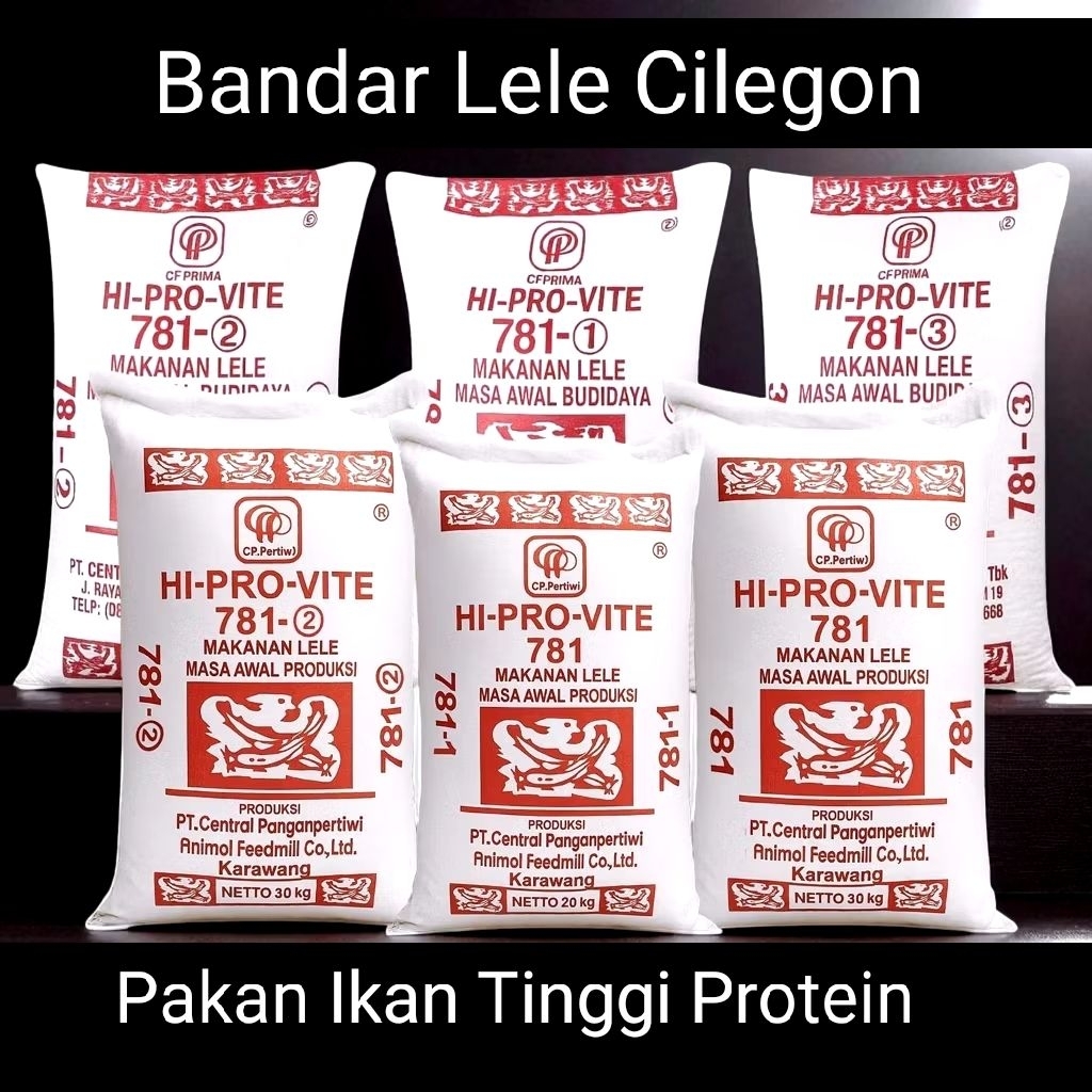 Pelet Ikan Lele Hi-Pro-Vite 781 / Pelet Lele / Pelet Gurame / Pelet Nila / 781-1 / 781-2 / 781 Polos
