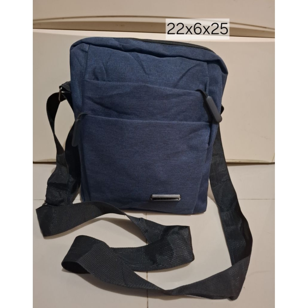 Tas sling cowok / slempang kanvas tebal / tas HP PL