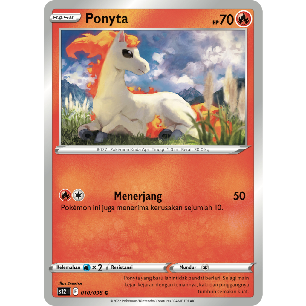 Ponyta C s12 010/098 - Pemicu Paradigma - POKEMON TCG INDONESIA