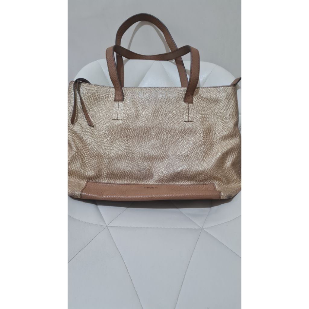Tas Kulit Warna Gold Preloved