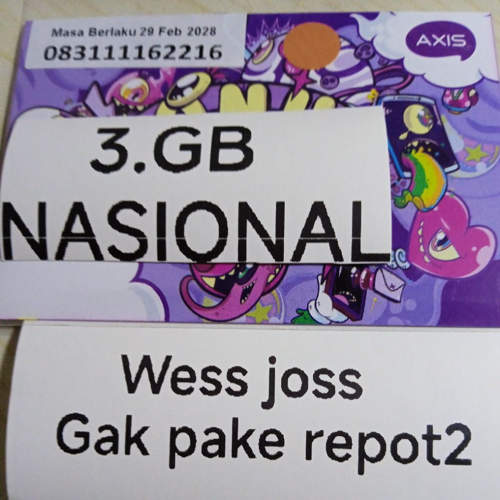 kartu axis kuota 3gb nasional