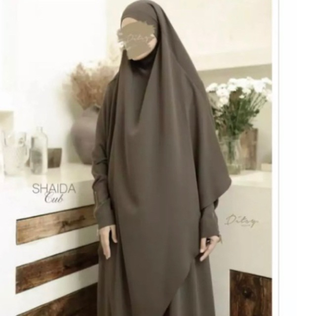 PRELOVED Set Ditsy Moslem Leora abaya dress Cub XL & Shaida Reguler