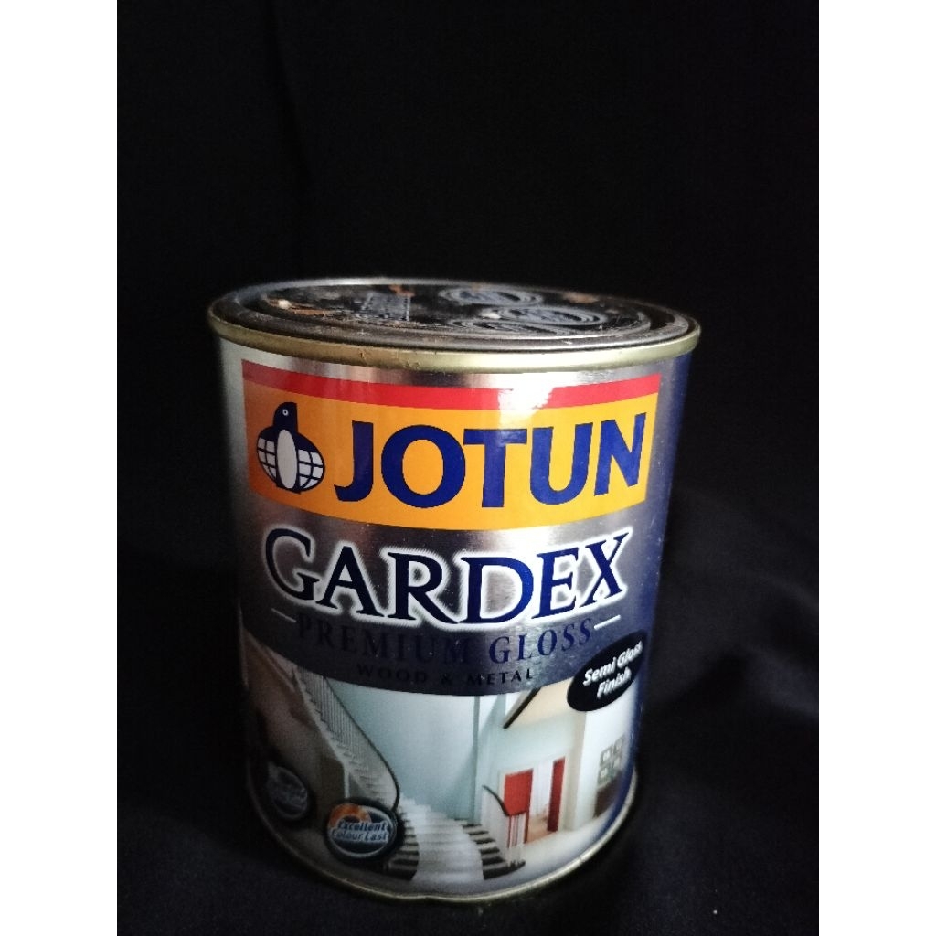 Jotun Gardex Premium Glos Cat Besi & Kayu warna Hitam Semi Gloss