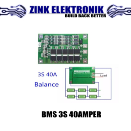 BMS 3S 40A (Battery Management System)