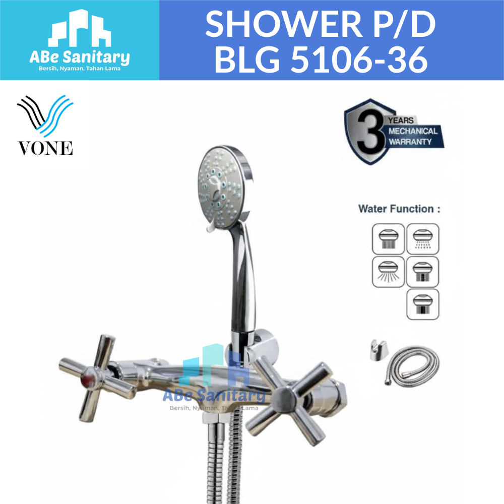 Vone Kran Sambungan Shower Kran Panas Dingin Minimalis Kran Air