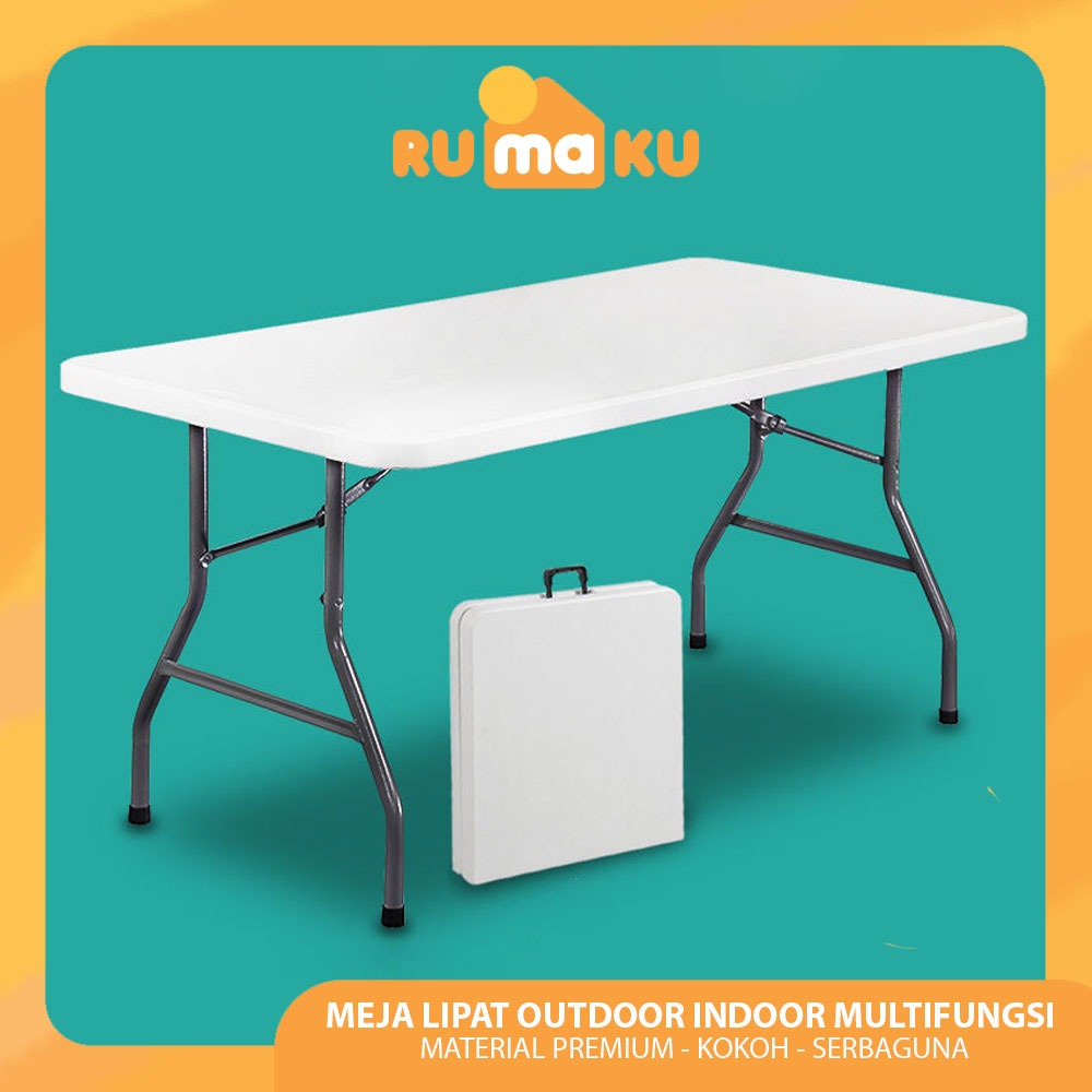 RMK Meja Lipat Jualan Jumbo Serbaguna Meja Outdoor Camping Piknik Meja Makan Besar Portable Bahan Pl