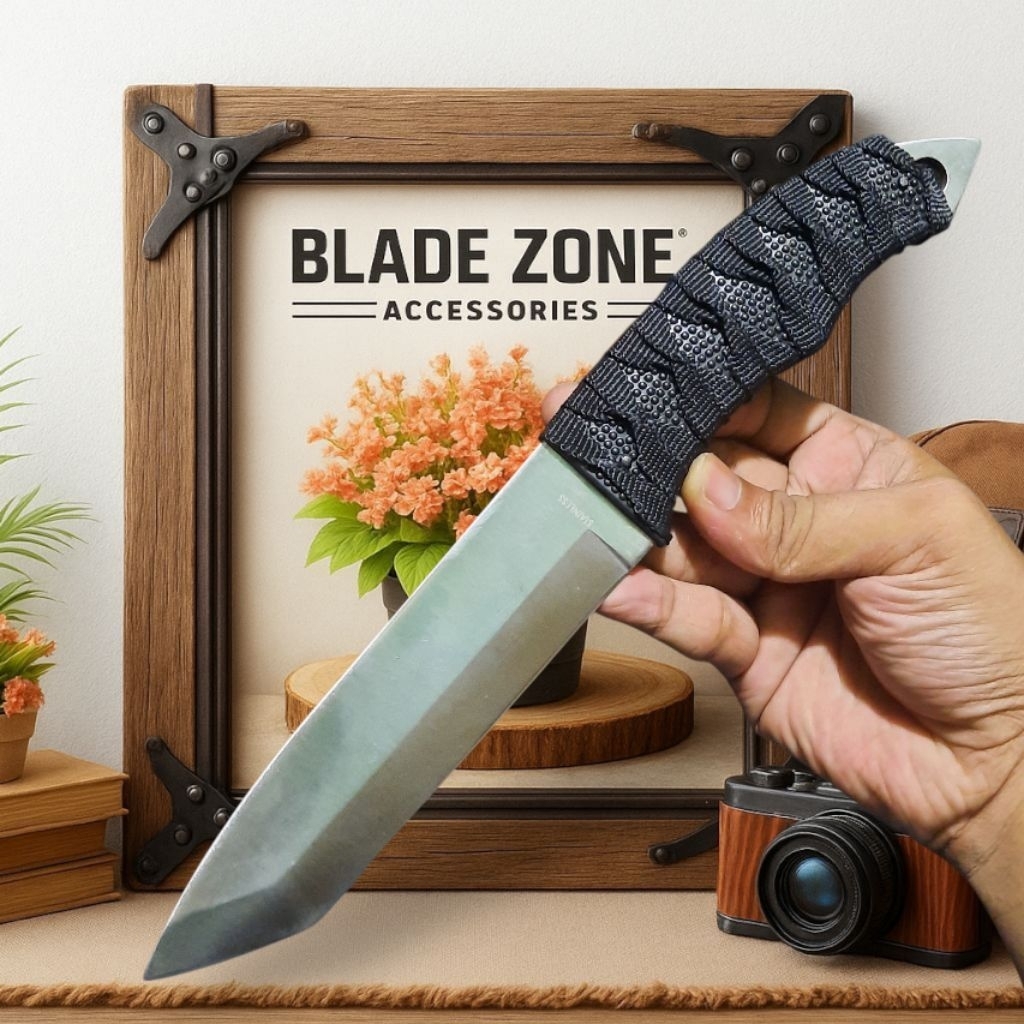 Pisau Survival Outdoor Dragon Stainless Hitam / Pisau Tactical / Survival Kit