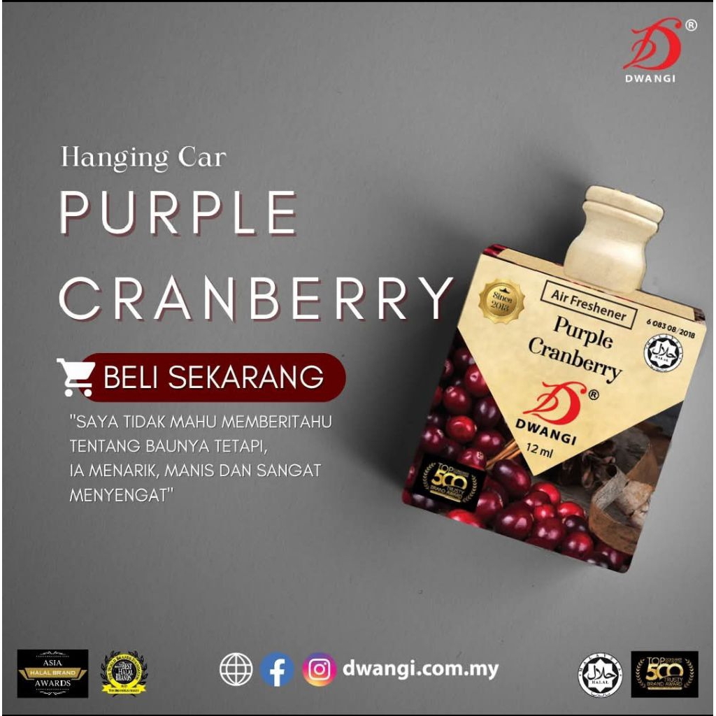 Dwangi parfum purple cranberry / parfum ruangan / dwangi parfum original