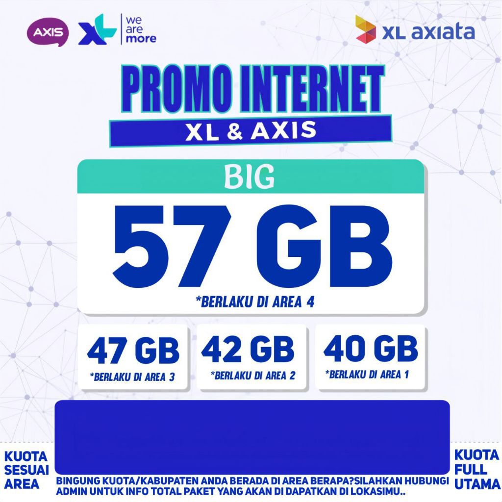 TEMBAK PAKETDATA 57GB XL & AXIS TERMURAH 