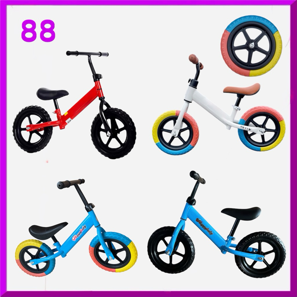 88 Family Toys - Sepeda Roda Dua Balance Bike 12 inch Sepeda keseimbangan Anak dengan Ban Eva anti B