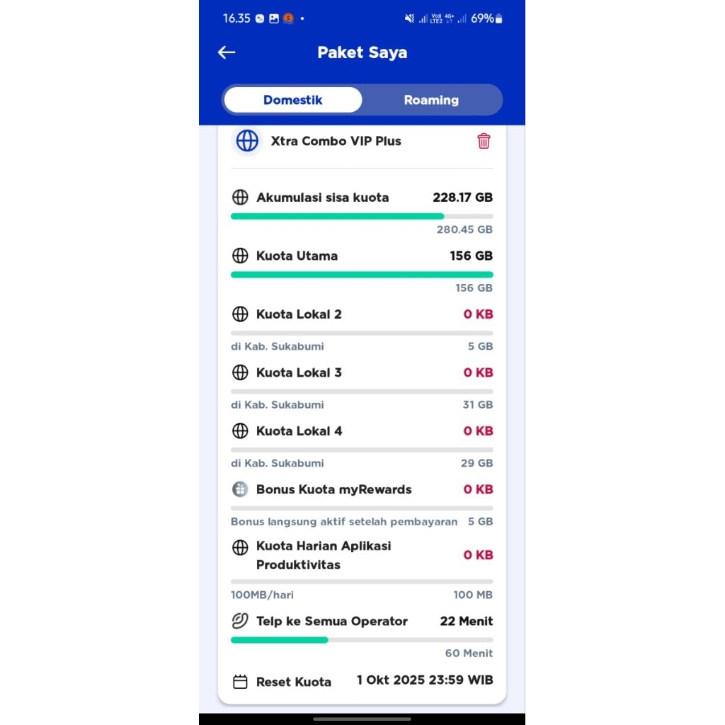 Kartu Perdana kuota XL diskon Combo VIP ( 70% diskon perpanjangan )