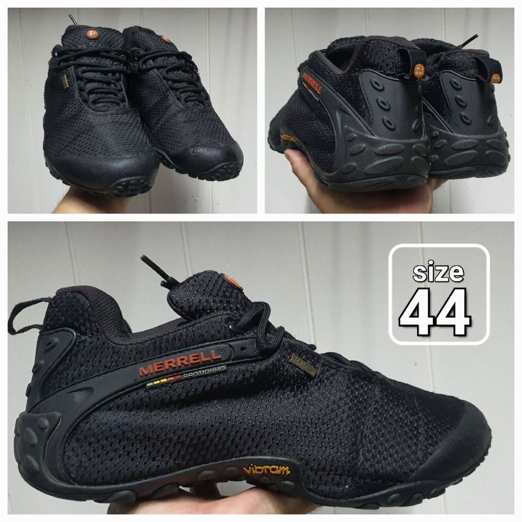 Sepatu Outdoor Hikking Merrel Black low size 44 second shoes