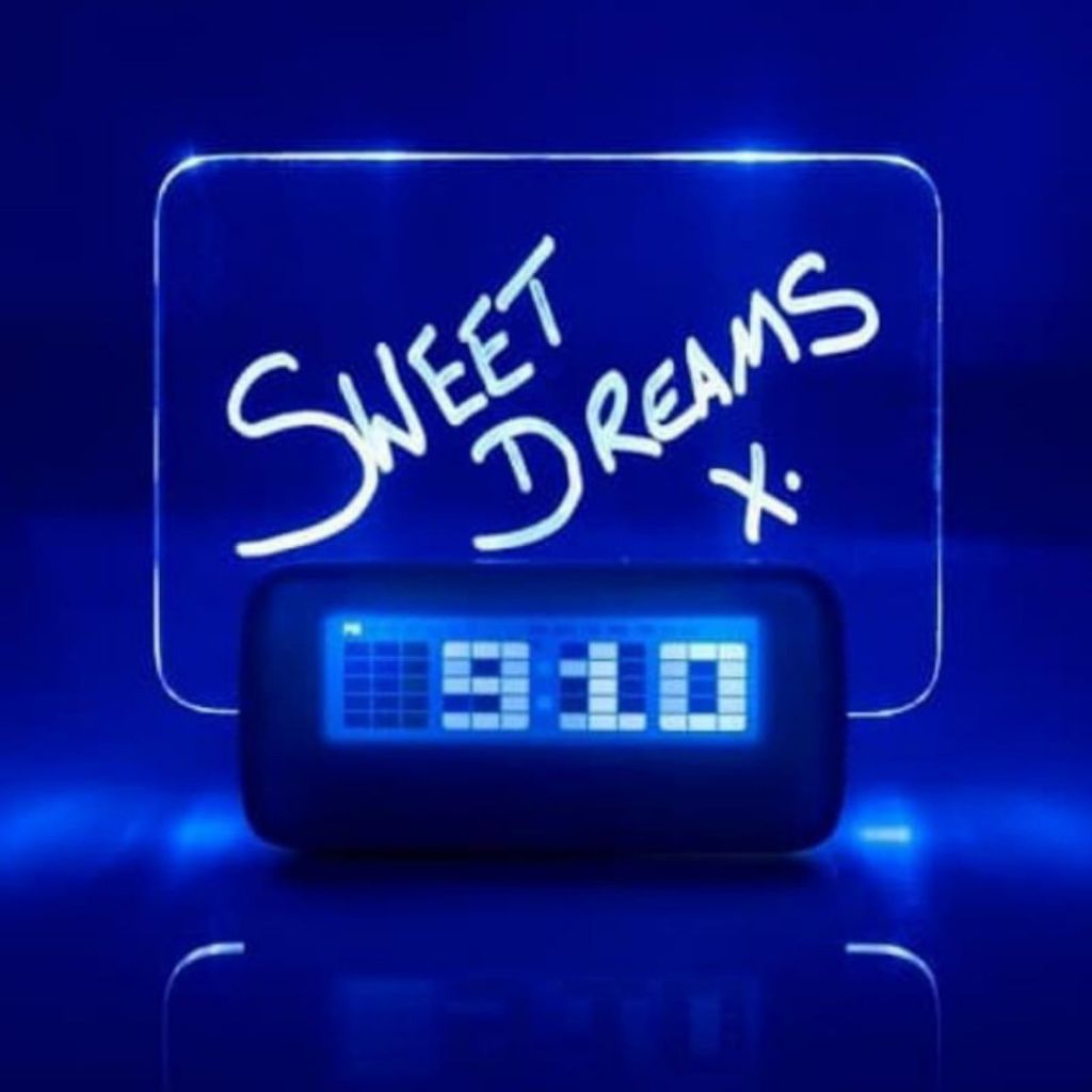 Jam alarm papan tulis memo LED akrilik acrylic hadiah kado custom ultah ulang tahun anniversary nata