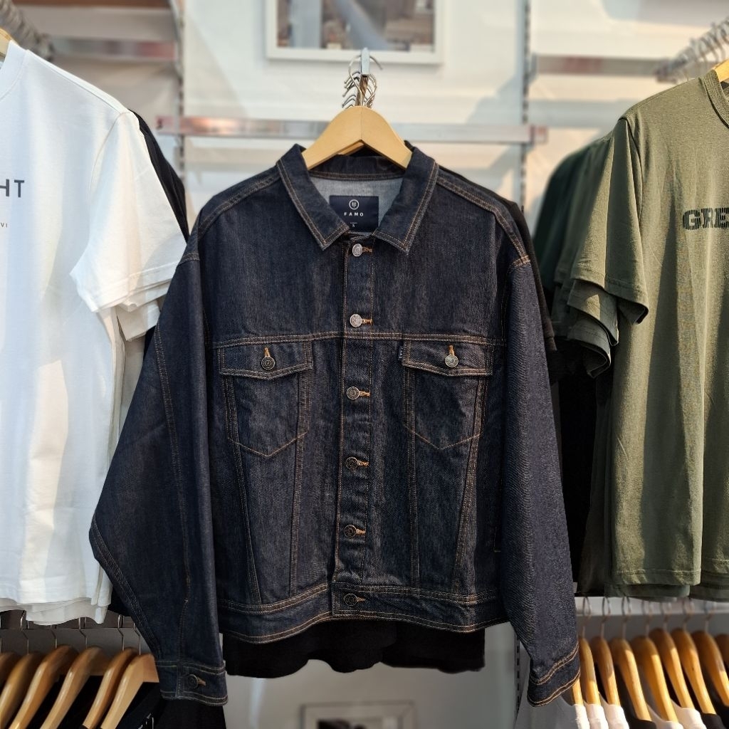 Famo Jaket Jeans Original Terbaru Reguler Fit