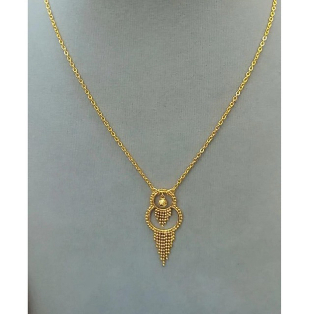 Kalung wanita model rumbai elegant cantik emas asli Keren