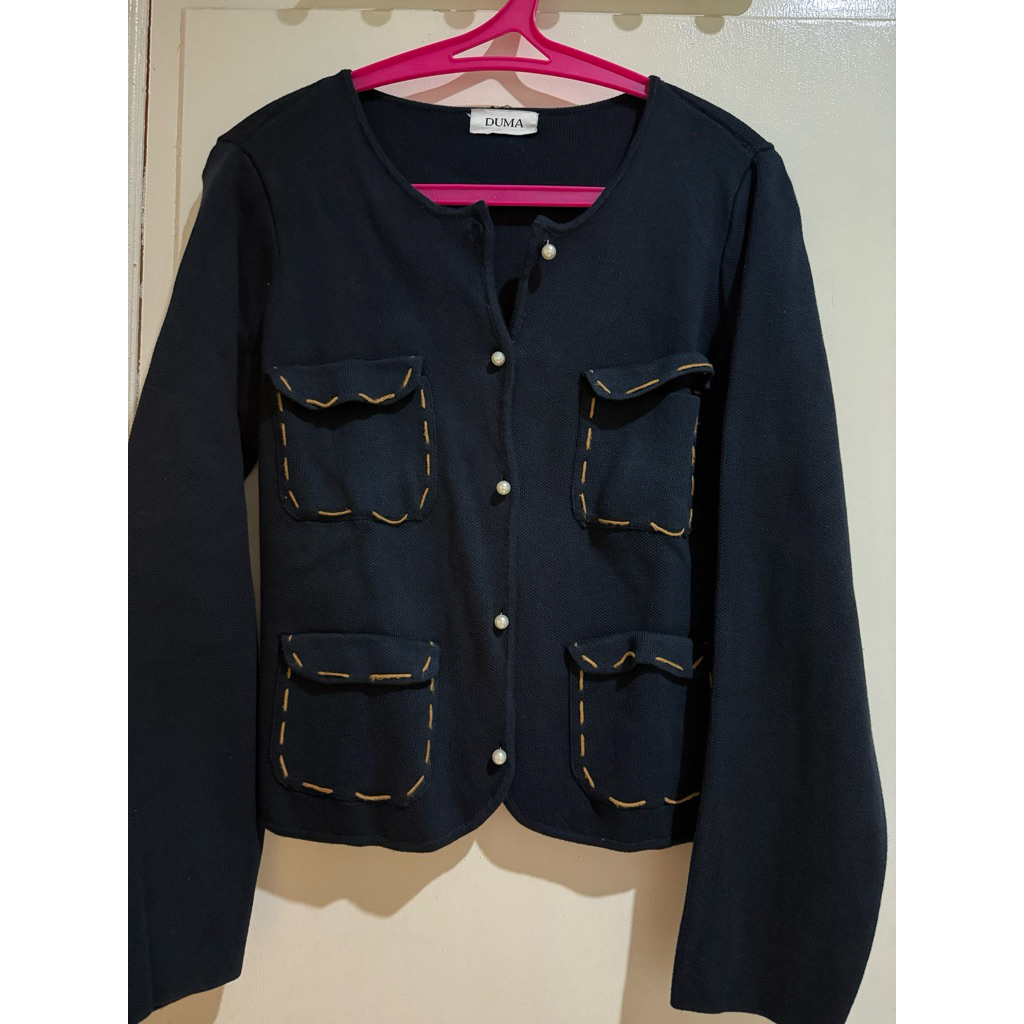 preloved duma bahia cardi navy