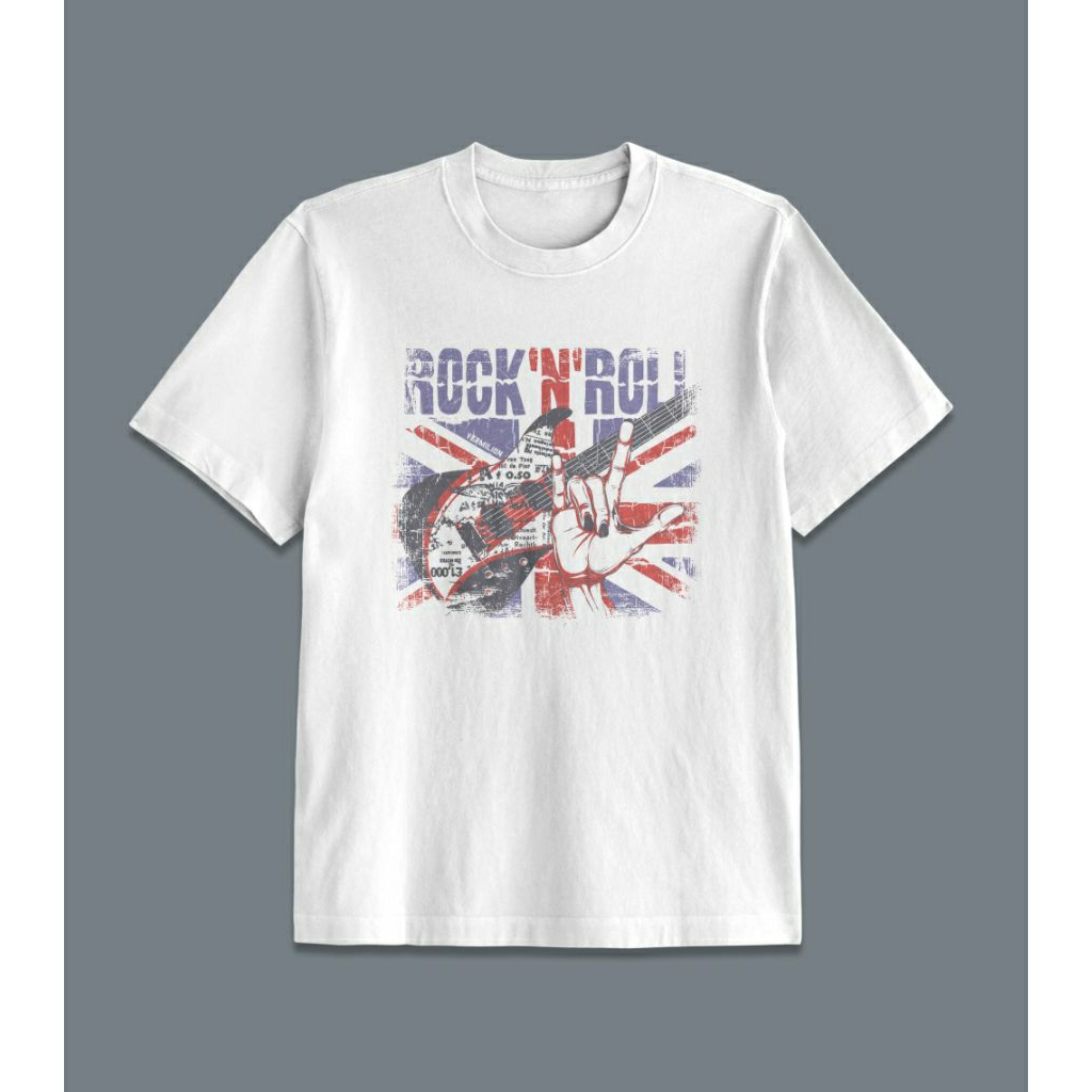 Vermilion Kaos Print - Rock N Roll - Cotton Combed 24s