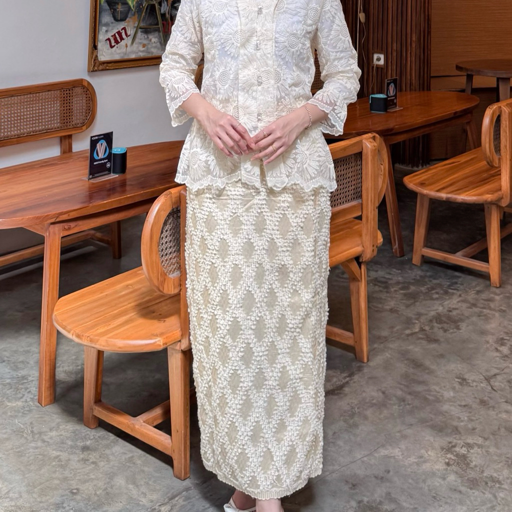 Full furing Rok Span Tenun Bulu / Rok Tenun Ikat Bulu