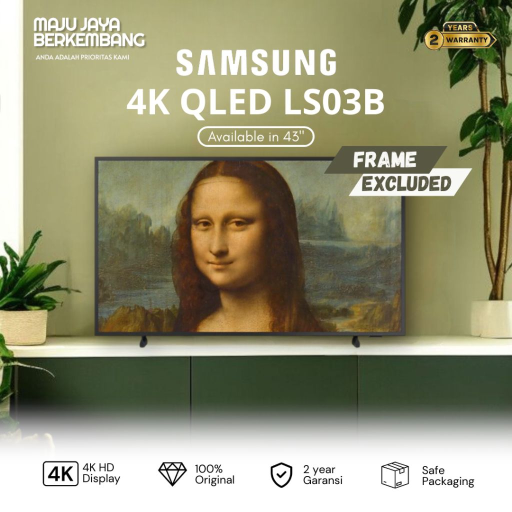 Samsung 43 inch 4k QLED 43LS03B TANPA FRAME