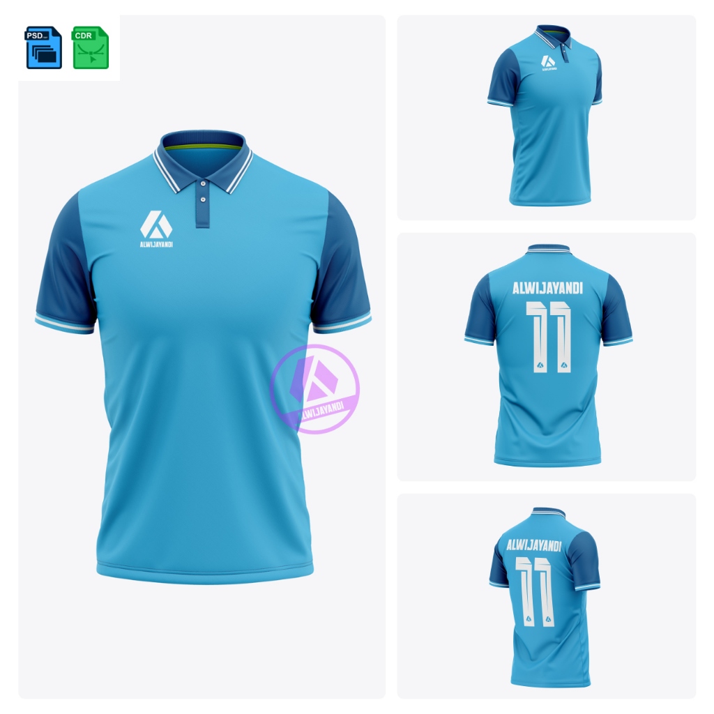 MOCKUP JERSEY POLO PENDEK // PS DAN CDR