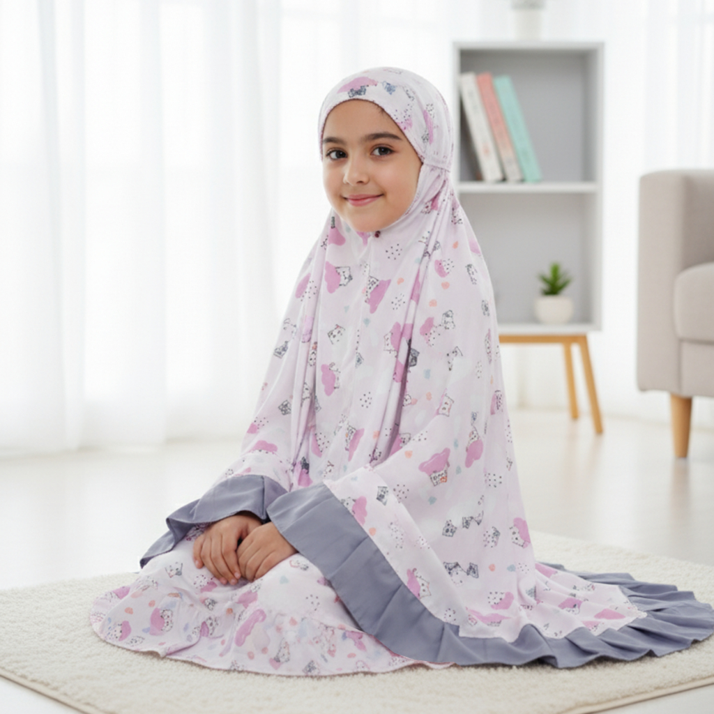 Snobby Mukena Anak Mayka Series Set Sajadah & Pouch | Mukena Anak Perempuan Lucu Nyaman