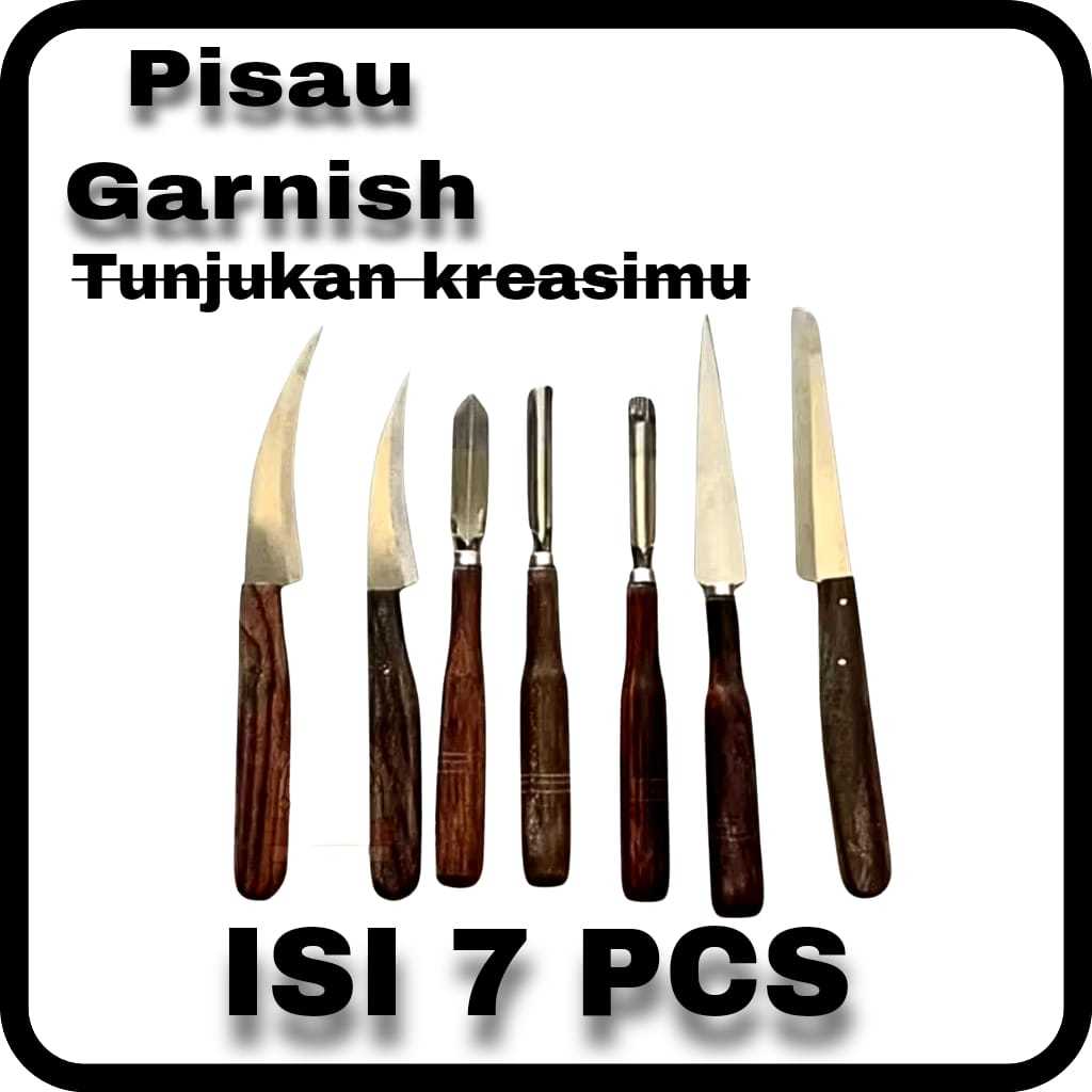 1 SET 7 PISAU GARNIS PISAU UKIR BUAH
