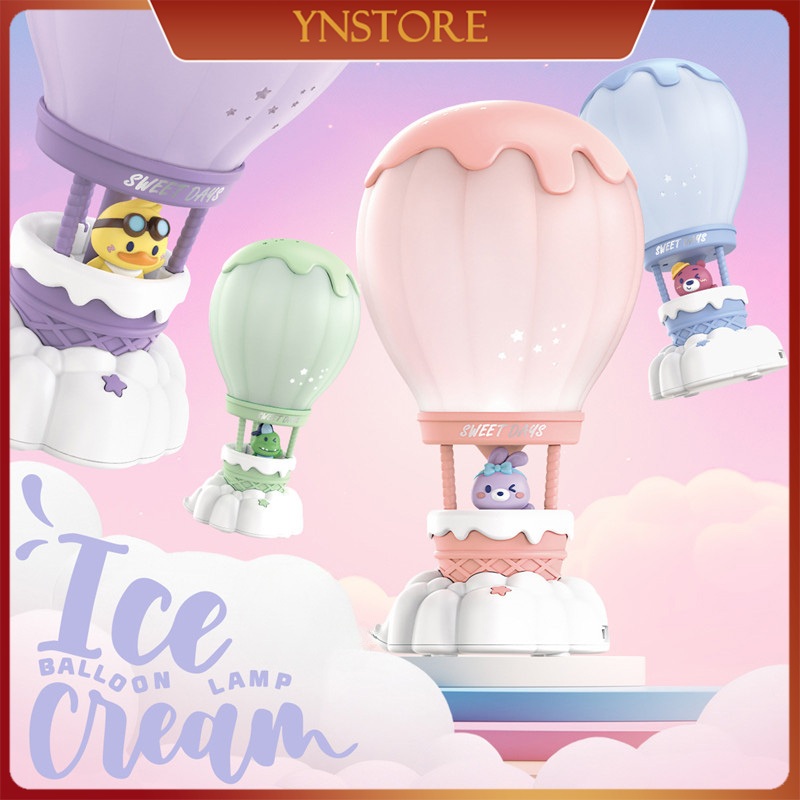 Lampu Meja Aesthetic Model Balon Udara / Lampu Meja Tidur Meja Ice Cream Balloon Led Light / Lampu M