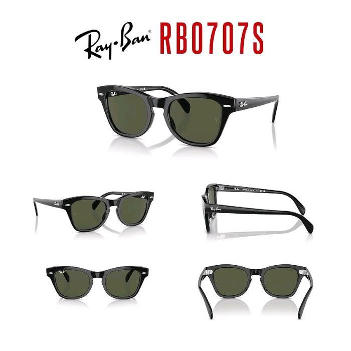 Kacamata RayBan RB0707S 901/48 Square Black Polarized Original