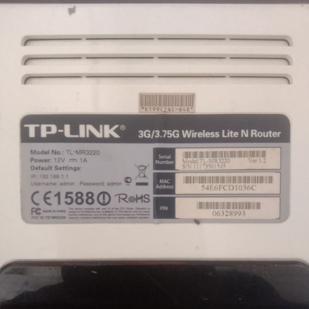 TP Link TL-MR3220 KONDISI BOOTLOP
