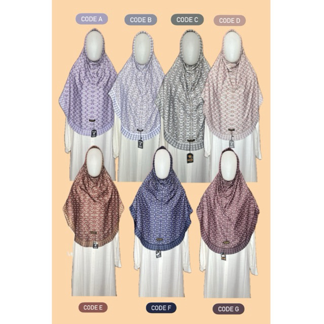 Hijab instan motif soft ped jilbab instan motif bunga elegan hijab bergo printing