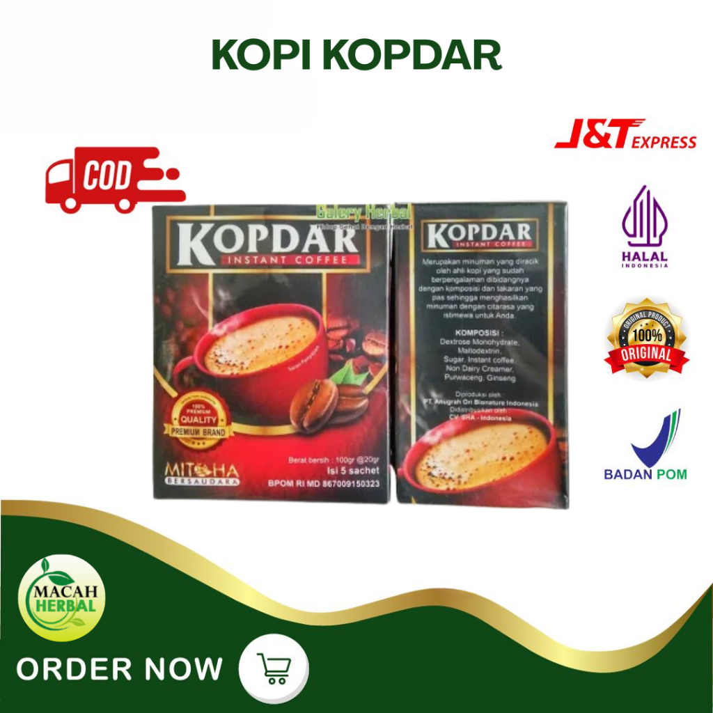 KOPI KOPDAR 1 BOX ISI 5 SACHET/KOPI KOPDAR/KOPI STAMINA PRIA